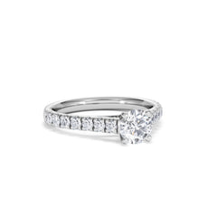 Natalia GIA Diamond Engagement Side Stone Ring Platinum 1.15CT H/SI