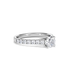 Natalia GIA Diamond Engagement Side Stone Ring Platinum 1.15CT G/VS