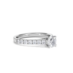 Natalia GIA Diamond Engagement Side Stone Ring Platinum 1.15CT H/SI