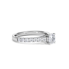 Natalia GIA Diamond Engagement Side Stone Ring Platinum 1.15CT H/SI