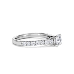 Natalia GIA Diamond Engagement Side Stone Ring Platinum 1.15CT H/SI