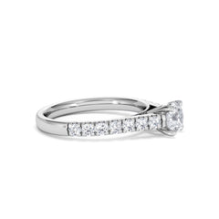 Natalia GIA Diamond Engagement Side Stone Ring Platinum 1.15CT H/SI