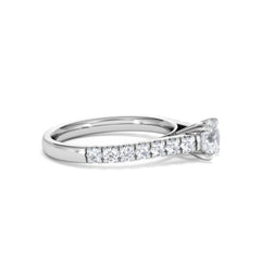 Natalia GIA Diamond Engagement Side Stone Ring Platinum 1.15CT G/VS