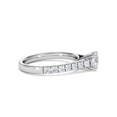 Natalia GIA Diamond Engagement Side Stone Ring Platinum 1.15CT H/SI