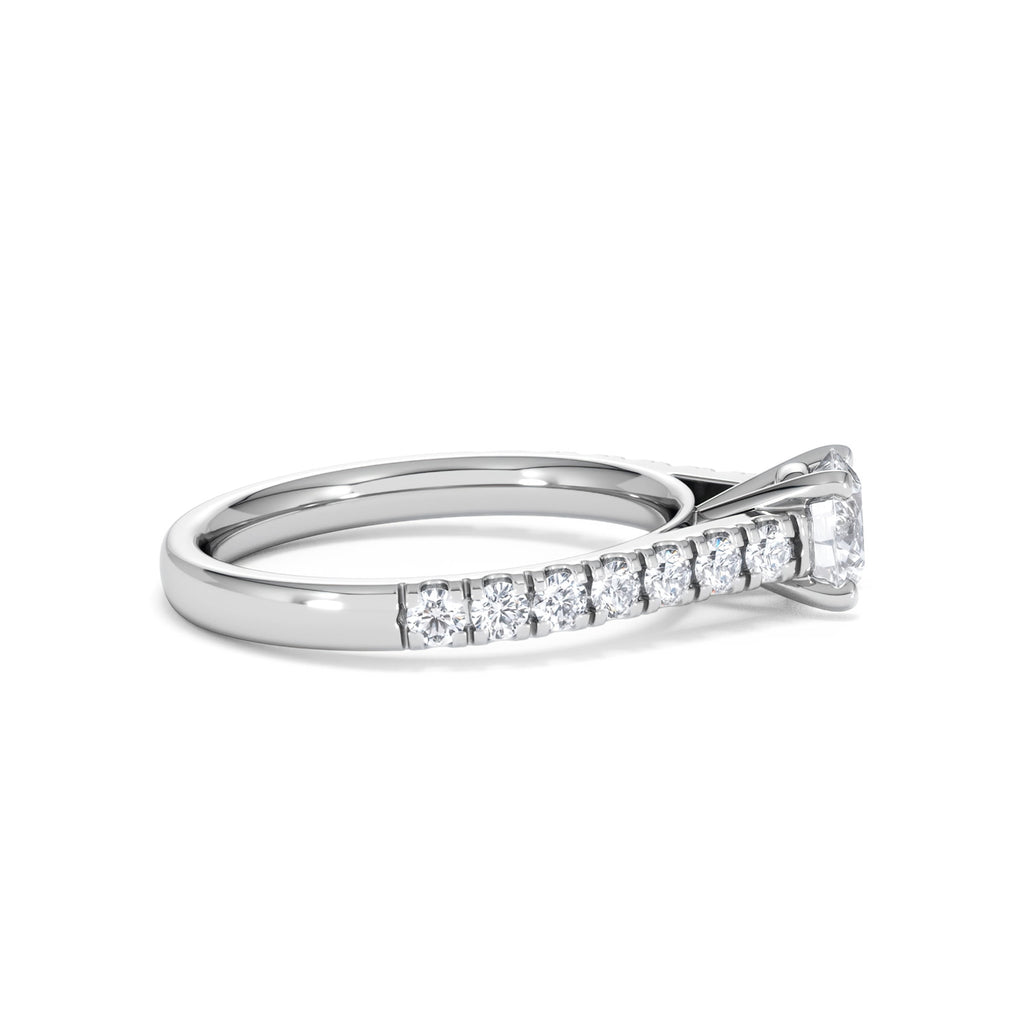 Natalia GIA Diamond Engagement Side Stone Ring Platinum 1.15CT G/VS