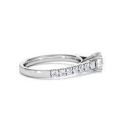 Natalia GIA Diamond Engagement Side Stone Ring Platinum 1.15CT H/SI