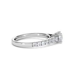 Natalia GIA Diamond Engagement Side Stone Ring Platinum 1.15CT H/SI