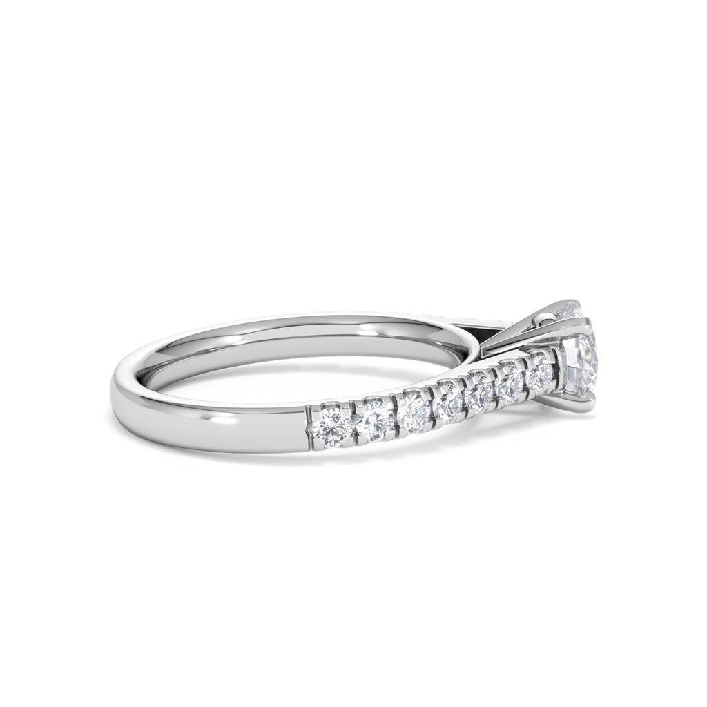 Natalia GIA Diamond Engagement Side Stone Ring Platinum 1.15CT G/VS