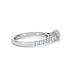 Natalia GIA Diamond Engagement Side Stone Ring Platinum 1.15CT H/SI