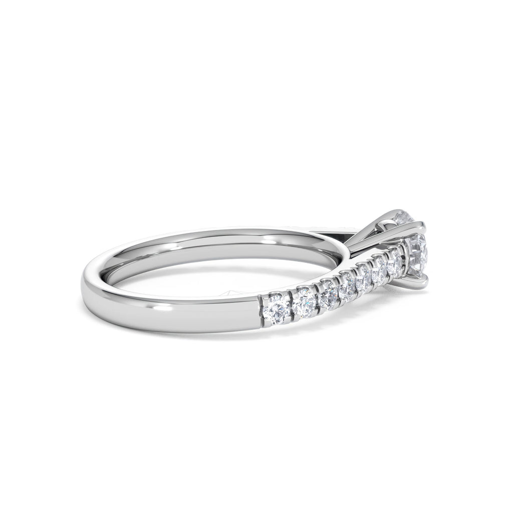 Natalia GIA Diamond Engagement Side Stone Ring Platinum 1.15CT G/VS