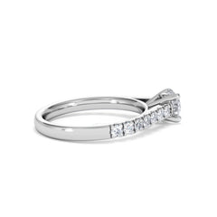 Natalia GIA Diamond Engagement Side Stone Ring Platinum 1.15CT G/VS