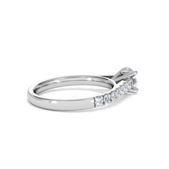 Natalia GIA Diamond Engagement Side Stone Ring Platinum 1.15CT H/SI