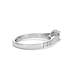 Natalia GIA Diamond Engagement Side Stone Ring Platinum 1.15CT H/SI