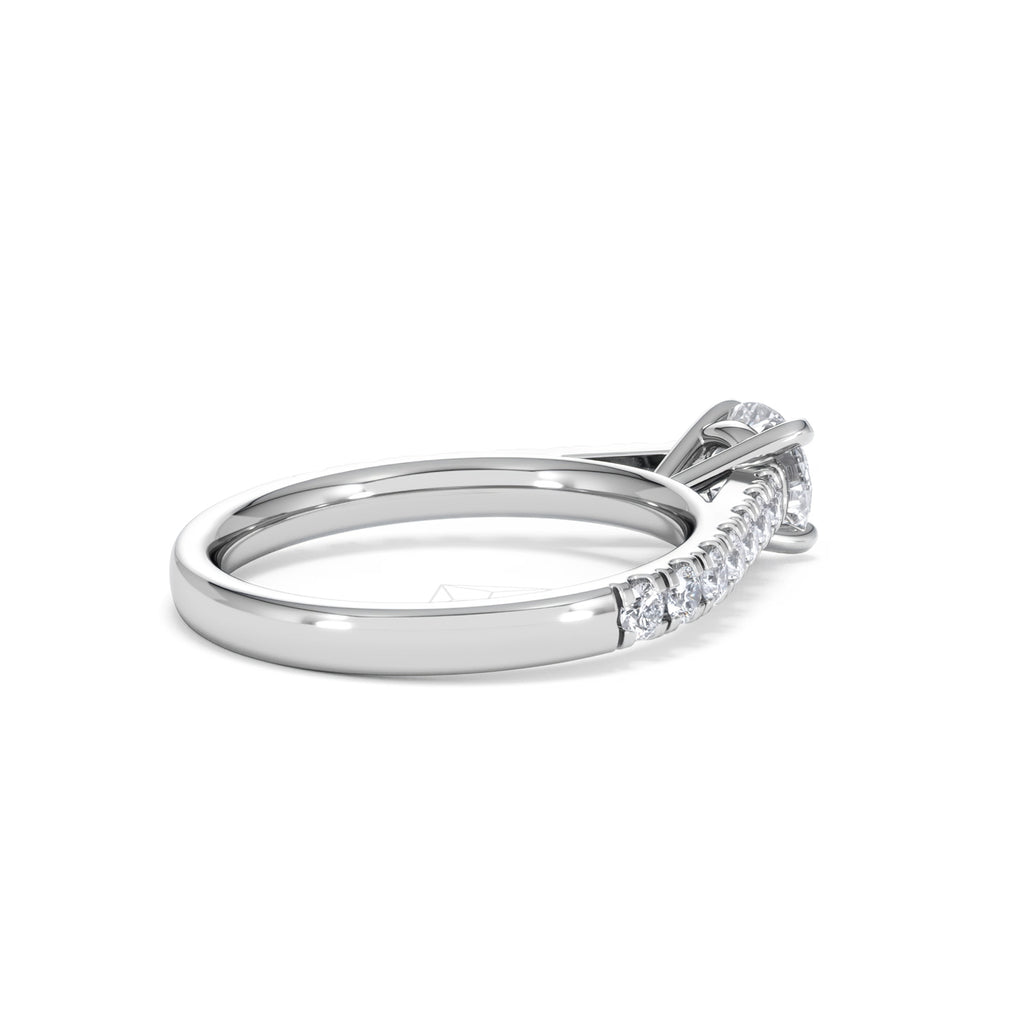 Natalia GIA Diamond Engagement Side Stone Ring Platinum 1.15CT H/SI