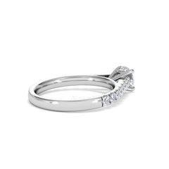 Natalia GIA Diamond Engagement Side Stone Ring Platinum 1.15CT G/VS
