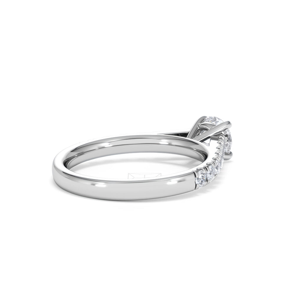Natalia GIA Diamond Engagement Side Stone Ring Platinum 1.15CT H/SI