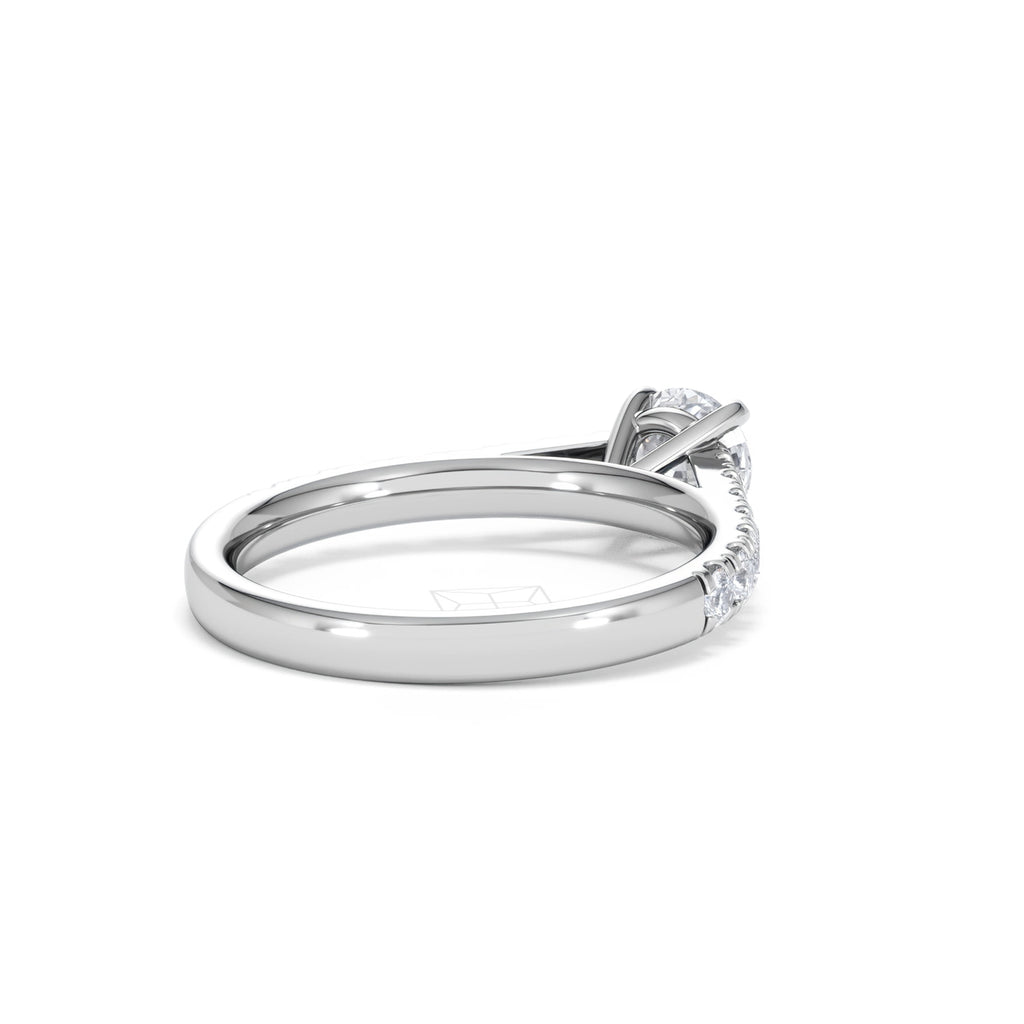 Natalia GIA Diamond Engagement Side Stone Ring Platinum 1.15CT H/SI