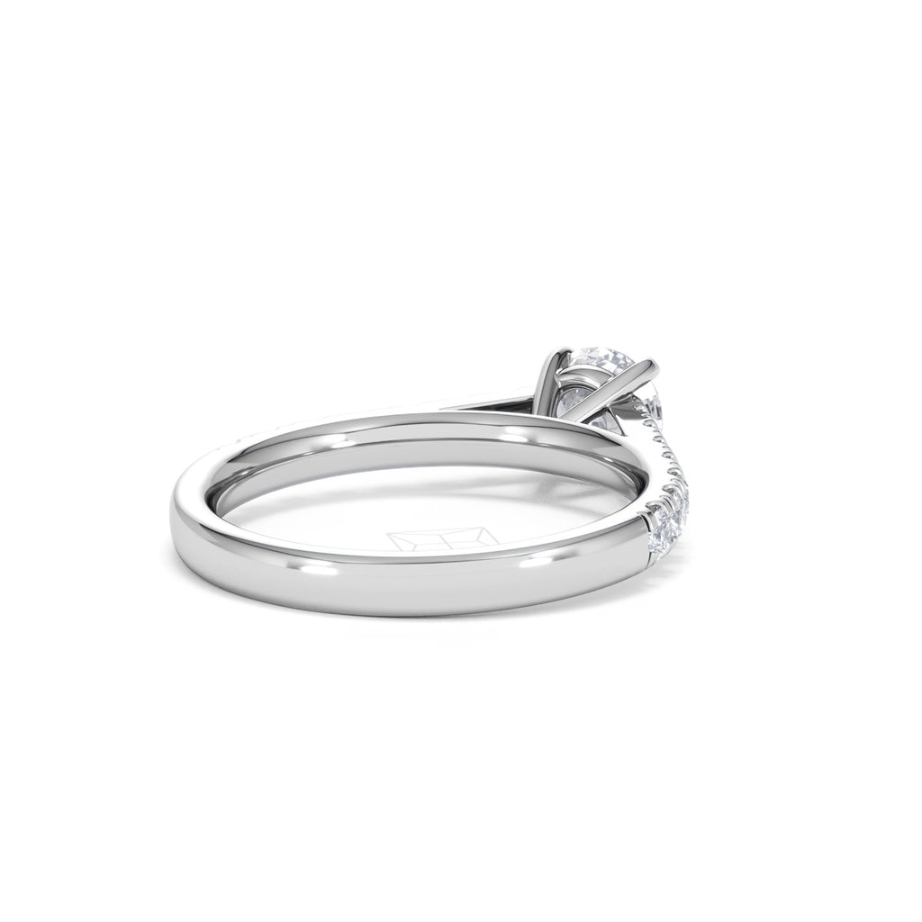 Natalia GIA Diamond Engagement Side Stone Ring Platinum 1.15CT H/SI