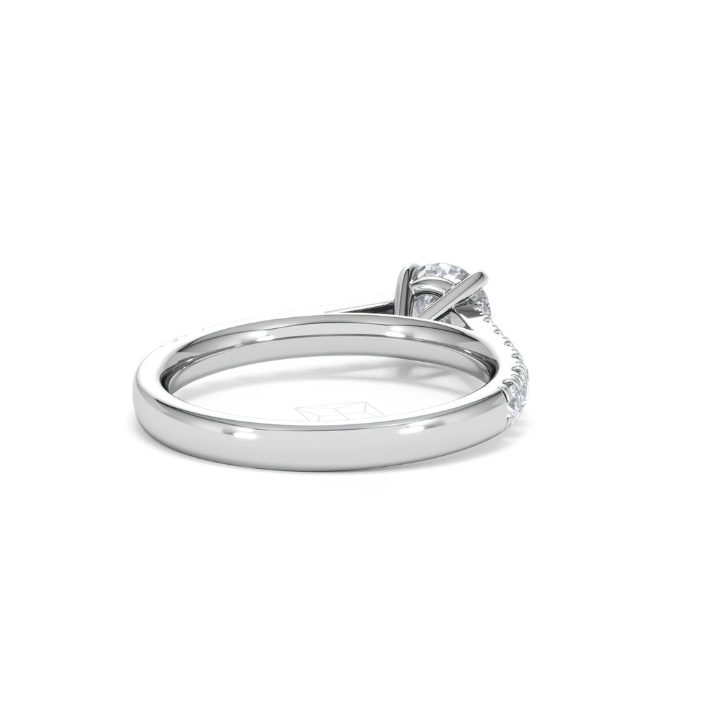 Natalia GIA Diamond Engagement Side Stone Ring Platinum 1.15CT G/VS