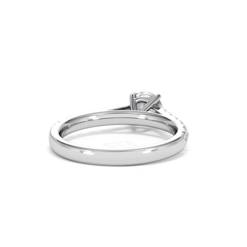 Natalia GIA Diamond Engagement Side Stone Ring Platinum 1.15CT H/SI