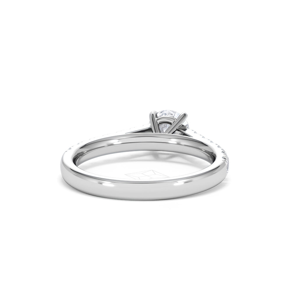 Natalia GIA Diamond Engagement Side Stone Ring Platinum 1.15CT H/SI