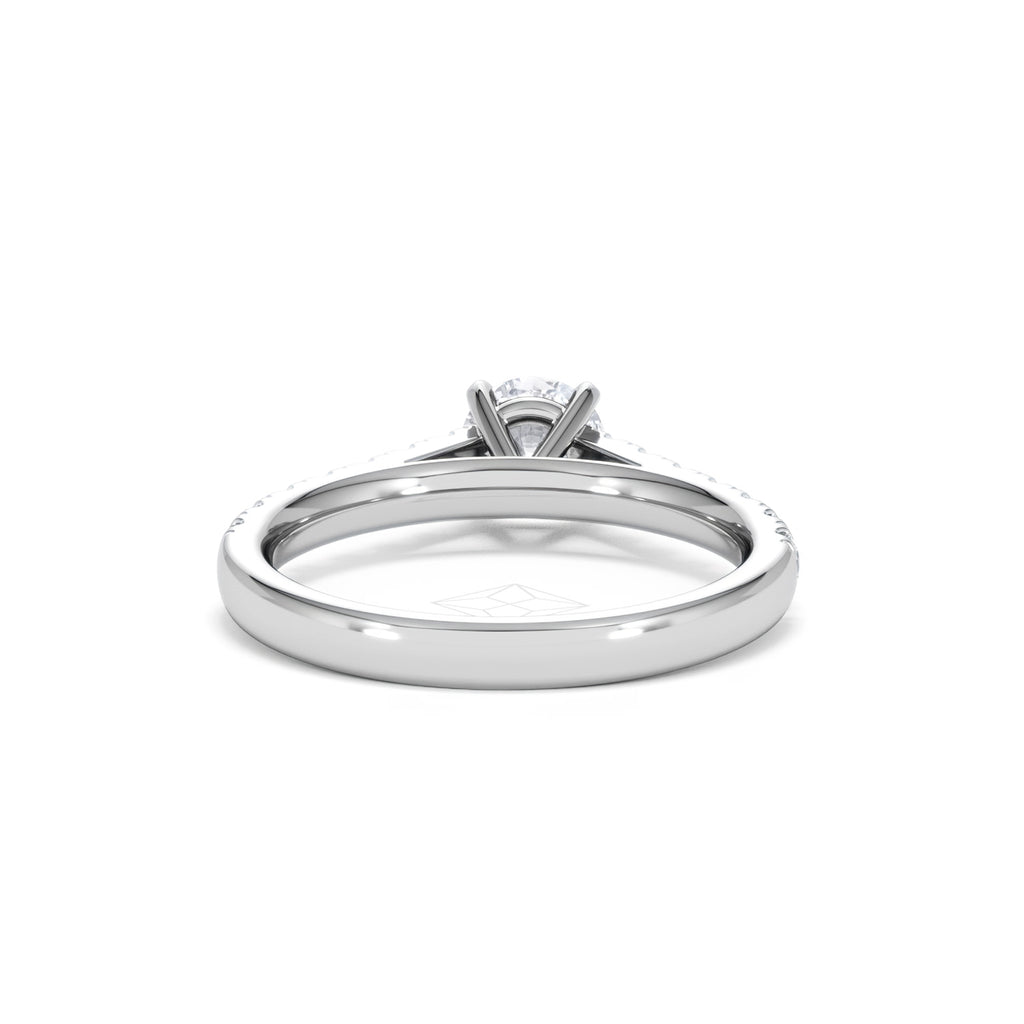 Natalia GIA Diamond Engagement Side Stone Ring Platinum 1.15CT H/SI