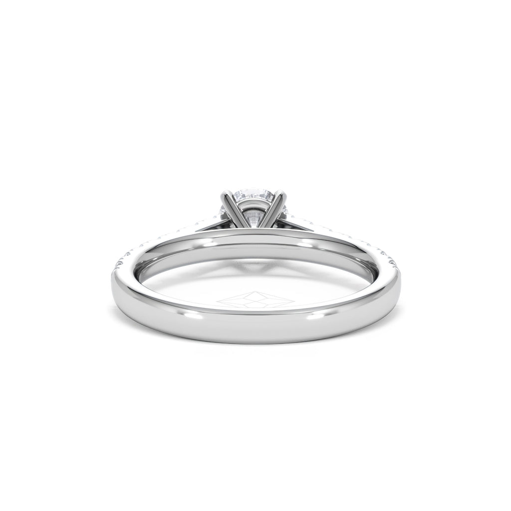 Natalia GIA Diamond Engagement Side Stone Ring Platinum 1.15CT H/SI