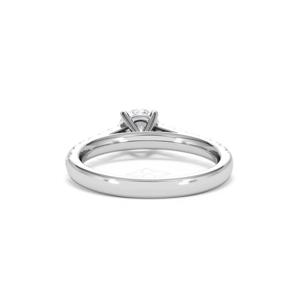 Natalia GIA Diamond Engagement Side Stone Ring Platinum 1.15CT H/SI
