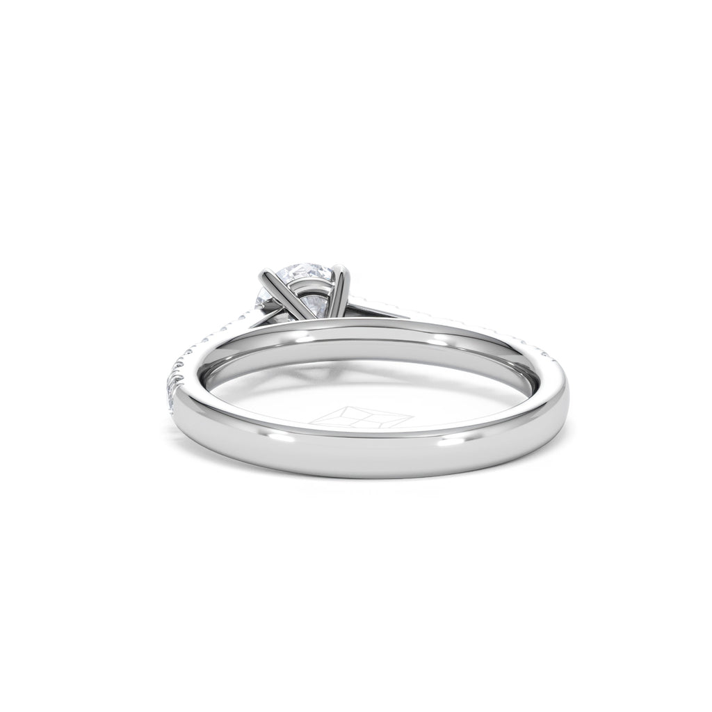 Natalia GIA Diamond Engagement Side Stone Ring Platinum 1.15CT H/SI