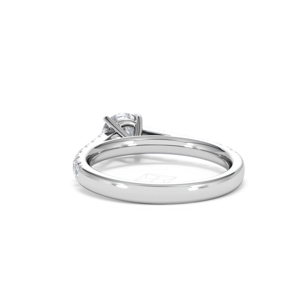 Natalia GIA Diamond Engagement Side Stone Ring Platinum 1.15CT H/SI