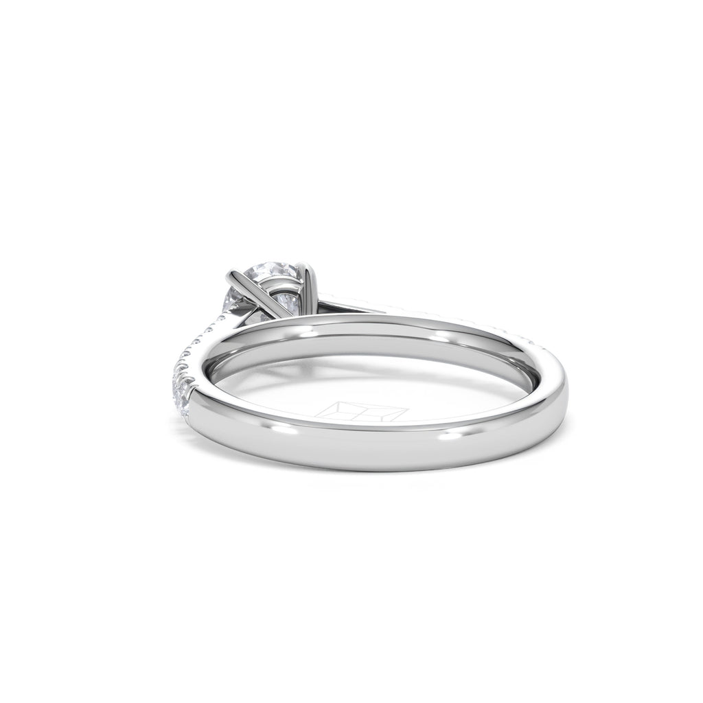 Natalia GIA Diamond Engagement Side Stone Ring Platinum 1.15CT H/SI