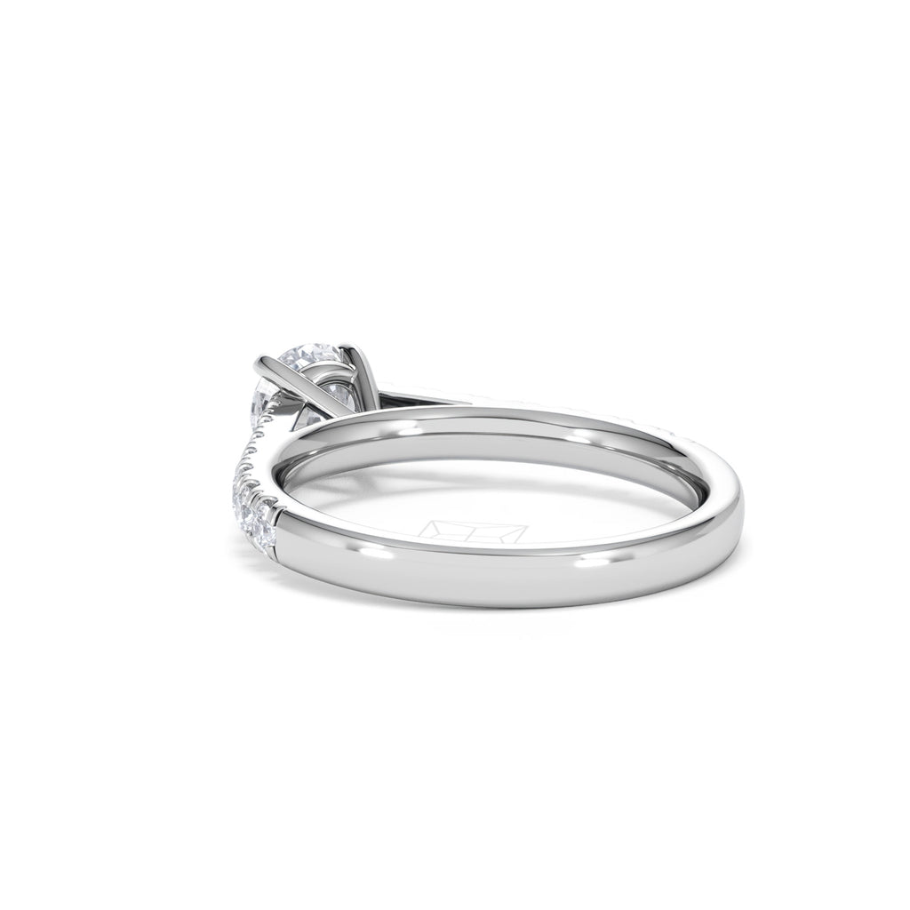 Natalia GIA Diamond Engagement Side Stone Ring Platinum 1.15CT H/SI