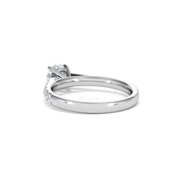 Natalia GIA Diamond Engagement Side Stone Ring Platinum 1.15CT H/SI