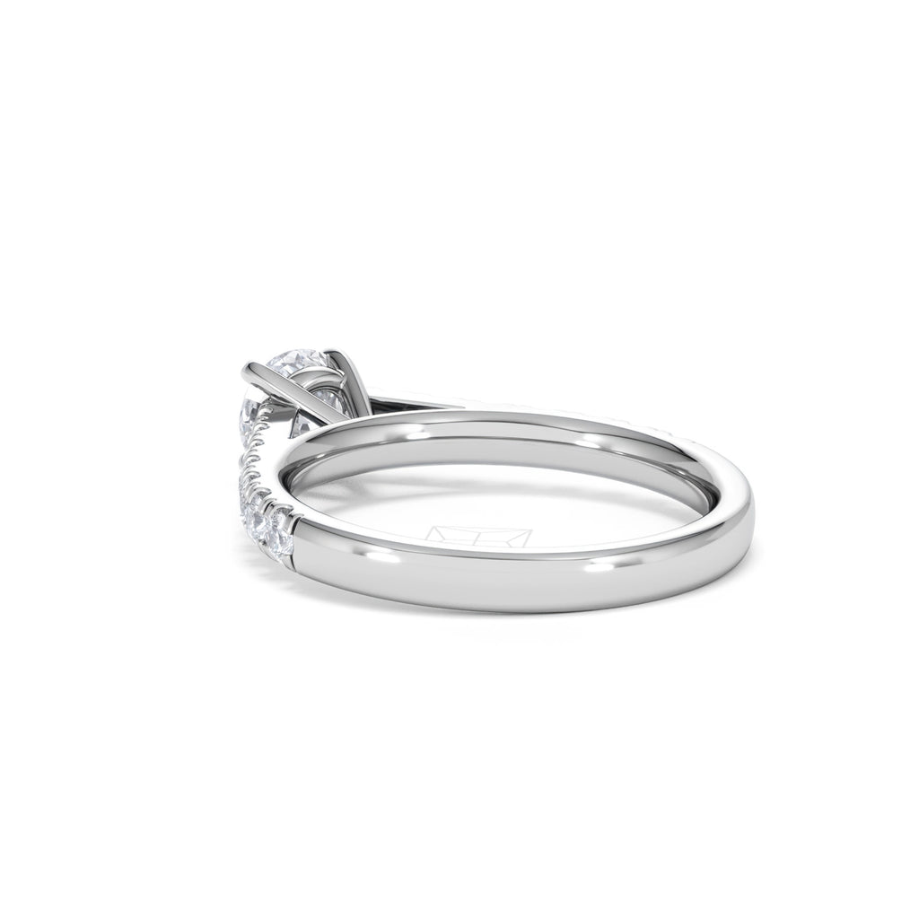 Natalia GIA Diamond Engagement Side Stone Ring Platinum 1.15CT H/SI