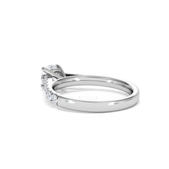 Natalia GIA Diamond Engagement Side Stone Ring Platinum 1.15CT H/SI