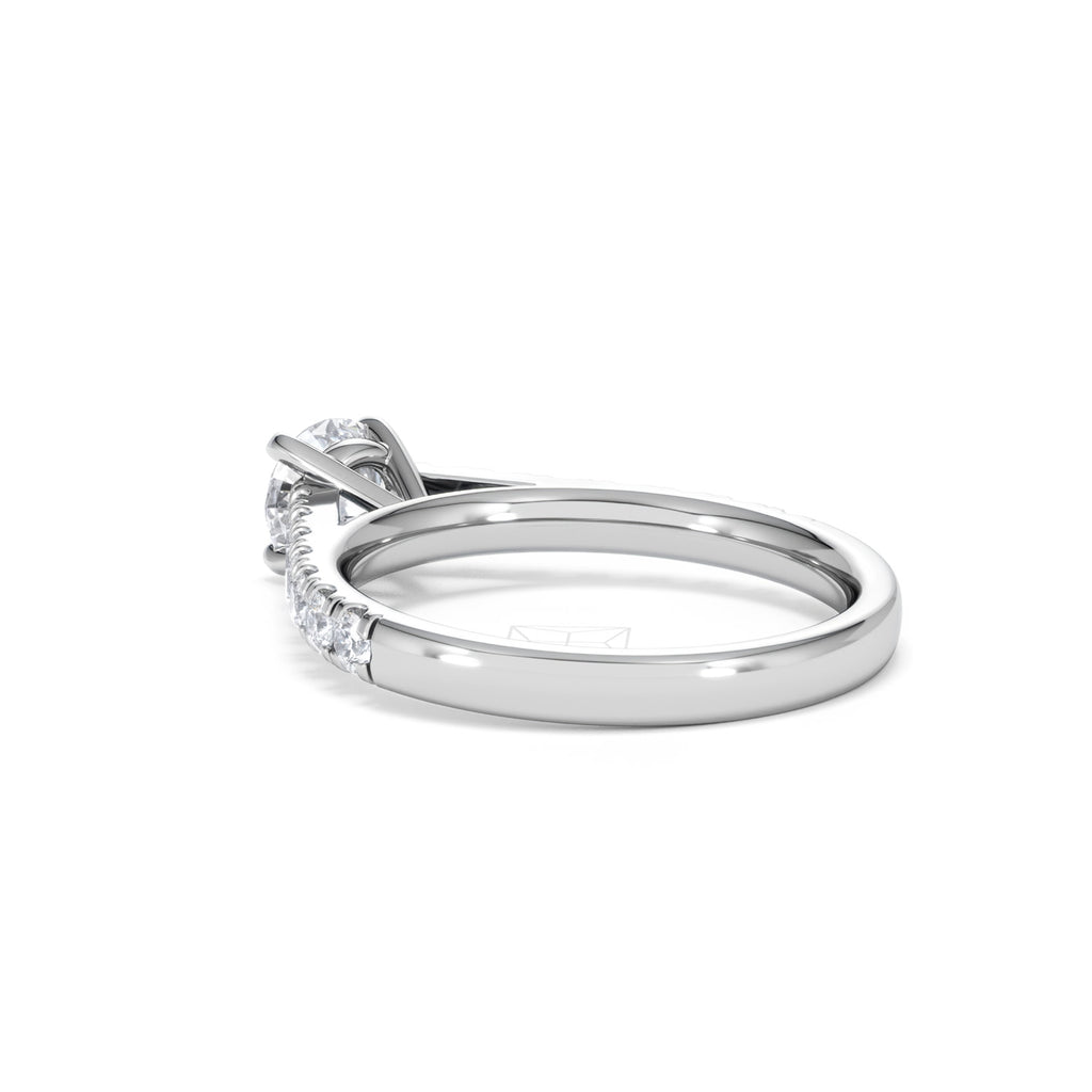 Natalia GIA Diamond Engagement Side Stone Ring Platinum 1.15CT G/VS