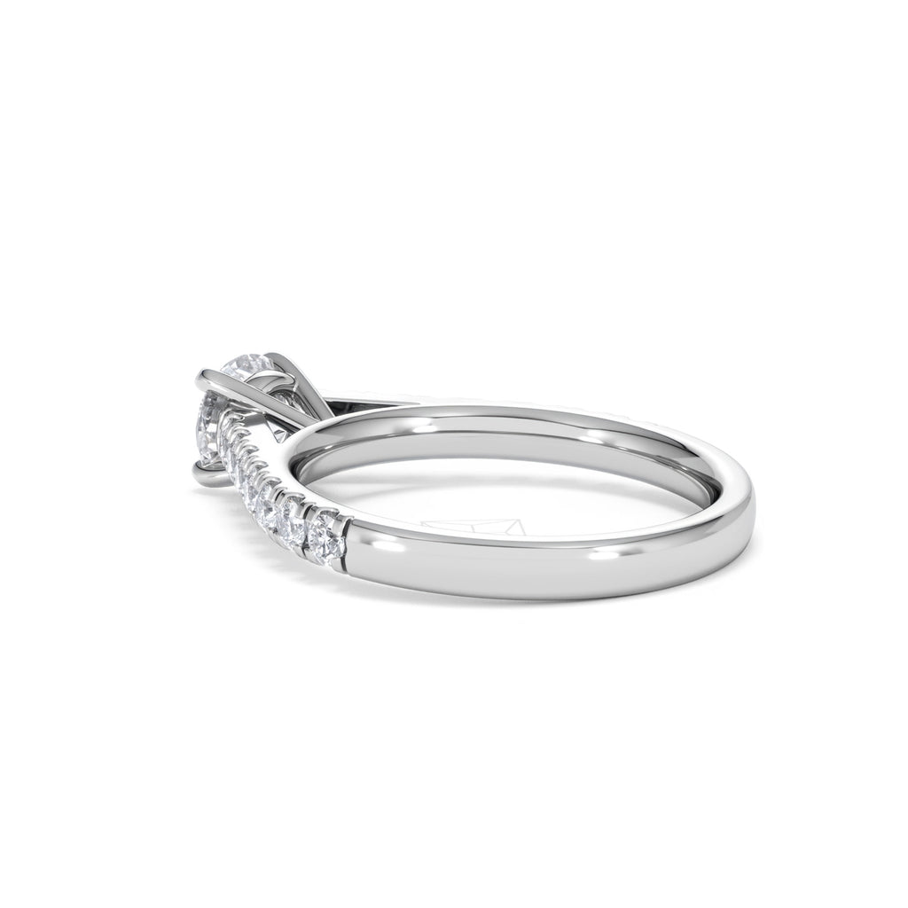 Natalia GIA Diamond Engagement Side Stone Ring Platinum 1.15CT G/VS