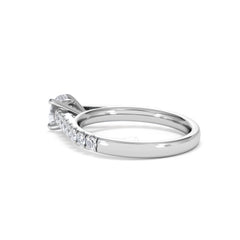 Natalia GIA Diamond Engagement Side Stone Ring Platinum 1.15CT H/SI