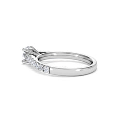 Natalia GIA Diamond Engagement Side Stone Ring Platinum 1.15CT H/SI