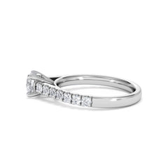 Natalia GIA Diamond Engagement Side Stone Ring Platinum 1.15CT G/VS
