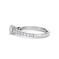 Natalia GIA Diamond Engagement Side Stone Ring Platinum 1.15CT H/SI