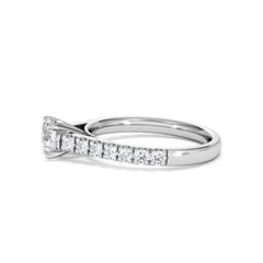 Natalia GIA Diamond Engagement Side Stone Ring Platinum 1.15CT G/VS