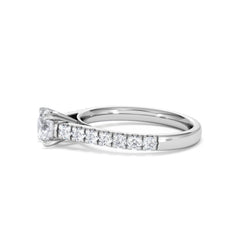 Natalia GIA Diamond Engagement Side Stone Ring Platinum 1.15CT H/SI