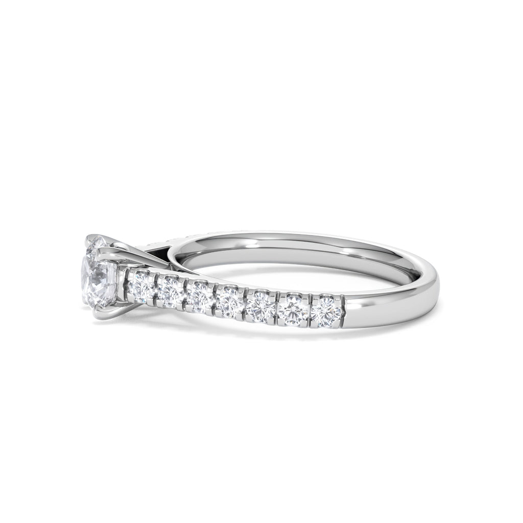 Natalia GIA Diamond Engagement Side Stone Ring Platinum 1.15CT G/VS