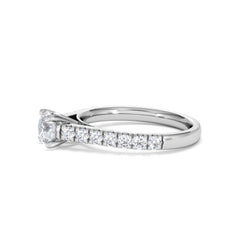 Natalia GIA Diamond Engagement Side Stone Ring Platinum 1.15CT H/SI
