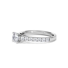 Natalia GIA Diamond Engagement Side Stone Ring Platinum 1.15CT H/SI