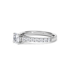 Natalia GIA Diamond Engagement Side Stone Ring Platinum 1.15CT G/VS