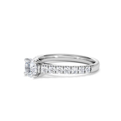 Natalia GIA Diamond Engagement Side Stone Ring Platinum 1.15CT H/SI
