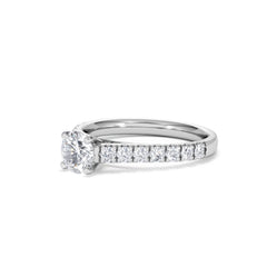 Natalia GIA Diamond Engagement Side Stone Ring Platinum 1.15CT G/VS