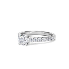 Natalia GIA Diamond Engagement Side Stone Ring Platinum 1.15CT H/SI